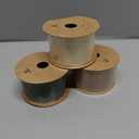 Vitalizart Organza Ribbon 1.5" x 30 Yd Cream White Rose Gold & Dusty Green Sheer Ribbons for Gift Wrapping Crafts Christmas Party Decor Bows Wedding Invitations Wreaths Bouquet