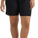 Lee Women's Size Ultra Lux Comfort with Flex-to-Go Utility Bermuda Short, Union-All Black, 22 Plus, M