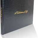 LIFETOO Crocodile Leather Funeral Guest Book 12" x 8", 400+ Guests, Celebration of Life Guest Books, Memorial Service Guest Book Sign for Funerals
