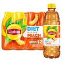 2 x Lipton Diet Peach Iced Tea, 16.9 Fl Oz Bottles (Pack of 12) (EXP 01/26/26)