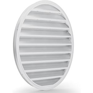 22"W x 22"H x 1 4/5"P Round Gable Vent Aluminum Alloy with Screen - Hon&Guan Gable Vent Ideal for Attics Sheds, Elevating Ventilation in Clean Spaces
