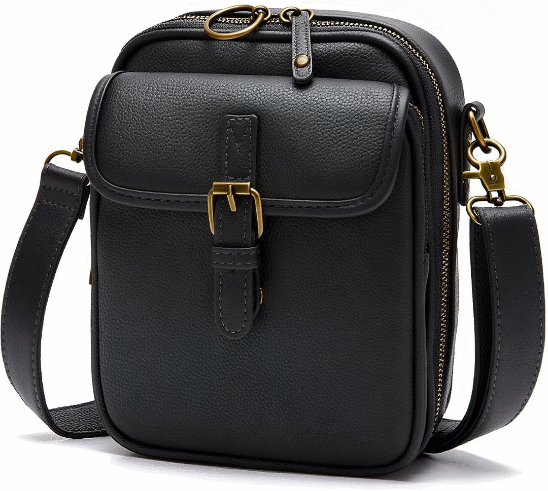 Small Crossbody Bags for Women Vegan Leather Messenger Purses, Vintage Wallet Anti Theft Shoulder Handbags with Card Slots