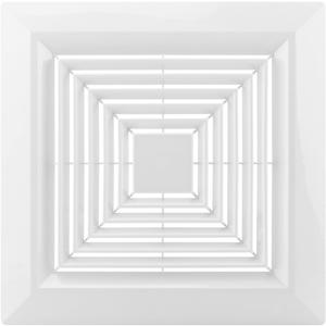 Bathroom Exhaust Fan Cover, 9x9 Inches | Spring-Loaded for Square Ceiling & Wall-Mount Fans | Efficient Airflow, Odor Removal & Ventilation (White)