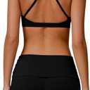 Women Two Piece Workout Sets Back Sports Bras Matching High Waist Booty Lifting Shorts Gym Yoga Jogger Wear Outfits (Large, Black)