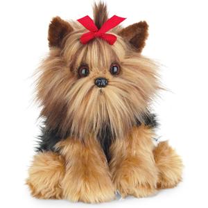 Bearington Chewie The Yorkie Stuffed Dog Plush Toy - 13" Soft Cuddly Yorkshire Terrier with Realistic Fur and Floppy Body - Adorable Yorkie Plush Gift for Kids, Girls, Women, and Dog Lovers