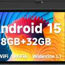 ZZB 10 inch Tablet Android 15 Tablet PC, 10.1" Android Tablets DDR4 8GB RAM 32GB ROM 2MP+8MP Dual Camera 5G WiFi-6 BT Support 1TB Expand 10 in IPS 6000mAh Battery Powerful Performance Tablets (Black)