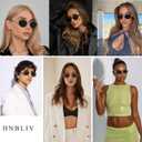 Retro Oval Sunglasses for Women Men Shade UV400 Protection Trendy Style