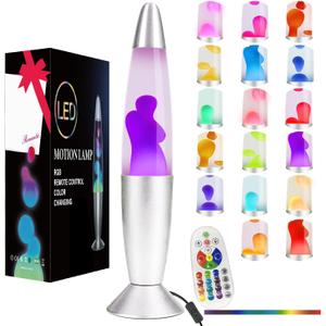 Liquid Motion Lamps with Remote 17 Color Changing Night Light 16 Inch LED Table Lamp Relaxing Liquid Light for Kids Adults Teens Room Decor Light Mood Lamp Classic Christmas Birthday Gift (Large)