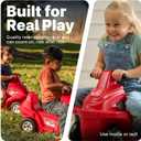 Step2 Rapid Ride & Hide Foot-to-Floor Toddler Ride-On Car, Coaster Compatible Riding Toy for Kids, Handlebar & Footrests, Indoor or Outdoor Play, 2+ Years Old, Red