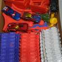 Spider Toys for Boys 3-4: 251 PCS Spider Race Track with 5 Alloy Cars Toys for 3 4 5 6 Year Old Boys Car Tracks for Kids Toddler Boy Age 3-5 4-6 6-8 Christmas Birthday Gifts (Red&blue)