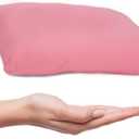 Urban Infant Pipsqueak Small Pillow - Mini 11 x 7 in - Tiny Pillow for Travel, Dogs, Toddlers, Kids, Lumbar, Knees and Neck - Ages 2 Yrs and Up (Small (Pack of 1), Pink)