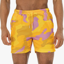 AIMPACT Mens Graphic Print Shorts 5 Inch Workout Gym Running Basketball Summer Beach Board Shorts for Men, Small