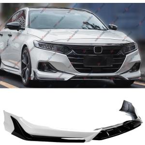 Front Bumper Lip Compatible with Honda Accord 2021-2022 ACR Style,3Pcs Air Dam Spoiler Splitter Chin,Fits for EX-L LX SE Sport Touring Hybrid, Protection Body Kit (Platinum White Pearl NH-883P)