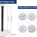 NearMoon Standing Paper Towel Holder, Kitchen Paper Towel Tissue Holder- for Bathroom Countertop, Standard or Jumbo-Sized Roll Paper (with Marble Base, Matte Black)