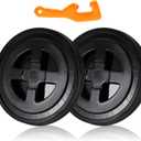 2 Pieces 5 Gallon Bucket Lid with Bucket Lid Opener,Plastic Storage Bucket Leak-Proof Screw Seal Lids,Pet Food Storage Container Lid for Home Paint Storage Buckets (Black)