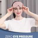 MZOO Luxury Sleep Eye Mask for Side Sleeper Men Women, Zero Eye Pressure 3D Sleeping Mask, Light Blocking Patented Design Night Blindfold, Soft Eye Shade Cover for Travel, Pink