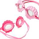 2 x LUV HER Seashell Youth Swim Goggles Mermaid-inspired, anti-fog, UV protection, adjustable strap for kids