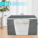 WFK handbag 4-piece set, foldable thick fabric storage bag, used for organizing bedrooms, wardrobes, and wardrobes; Can store clothes, blankets, plush toys, gray (Grey)