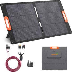 Solarapex 100W Portable Solar Panel, ETFE Foldable Charger, 23.5% Efficient | IP67 Waterproof ETFE One-Piece Lamination with USB-C, XT60/DC8020/Anderson/DC5521 Outputs for Camping, RV and Power Stations