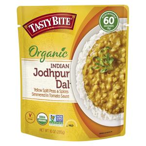 Tasty Bite Organic Jodhpur Lentils, 10 Ounce, Ready to Eat, Microwavable Entree, Vegan, BB Date: 06/30/2026