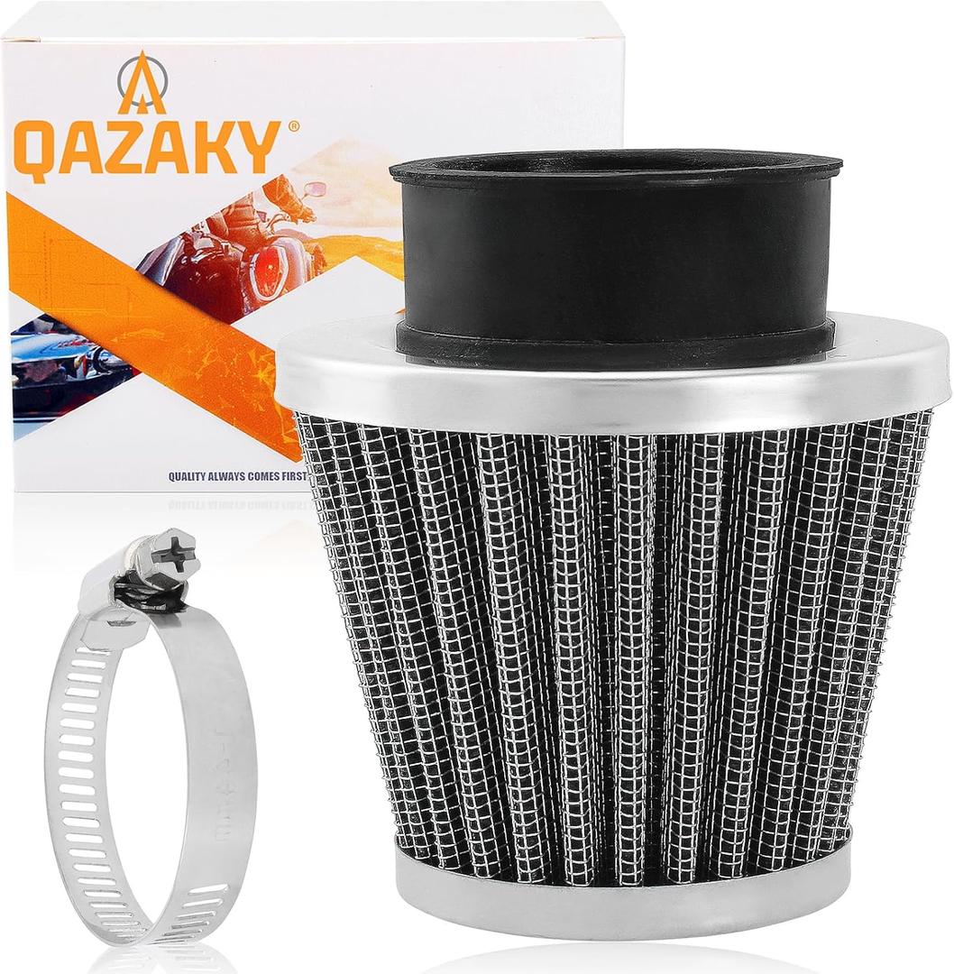 Universal 44mm 45mm 46mm Filter Compatible with 50cc-90cc 110cc 125cc 140cc 150cc 200cc 250cc GY6 ATV Scooter Quad Go Kart Moped Pit Dirt Bike Suzuki Baja 1.77inch