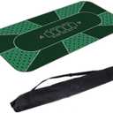Premium Texas Hold'em Table Mat - 47 x 24 Inch Game Mat for Ultimate Poker Experience