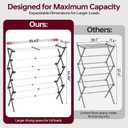 APEXCHASER Large Clothes Drying Rack, Metal Expandable Laundry Rack, 44.88" Height, Adjustable Width 20.87-35.43in, Space Saving Foldable, Indoor Outdoor Use for Laundry, Towels, Shoes, Grey White, Small