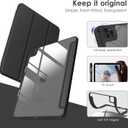 DTTOCASE for iPad Pro 11 Inch 4th/3rd/2nd/1st Generation Case, iPad Air 11-inch / 5th / 4th Generation Case with Clear Back,Pencil Holder,Auto Sleep/Wake,Camera Protection,Black