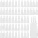 SINJEUN 120 Pieces 1oz/30ml Clear Plastic Empty Bottles with Flip Cap, Empty Squeeze Bottles, Mini PET Clear Refillable Travel Containers for Shampoo, Toners, Lotions, Creams