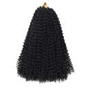 Dorsanee Black Passion Twist Hair 16 Inch 7 Packs Water Wave Crochet Hair Long Bohemian Curly Braiding Hair for Butterfly Locs, Faux Locs, Boho Style Spring Twist Crochet Braids (1#)