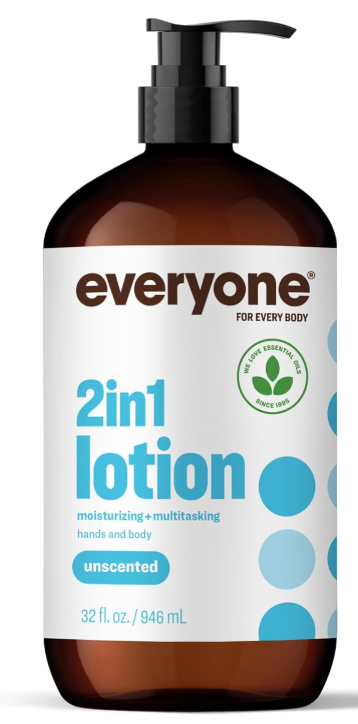 Everyone 2-in-1 Lotion for Hands/Body, 32 ounce (Pack of 1) Unscented made for Men and Women