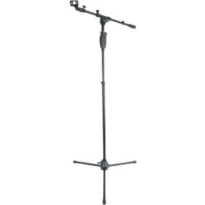 Rockville RVMIC3 V2 Portable Adjustable Tripod Boom Mic Stand for Singers & Musicians, Quick Release Clutch, Sturdy All-Metal, 25"-46.5" Telescopic Boom, Foldable, 6.7 lbs