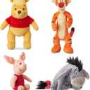 Disney Store Original Winnie The Pooh Mini Bean Plush Doll Set - Tigger, Eeyore, Piglet and Pooh