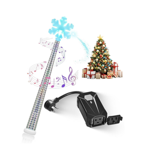 Wireless Control Outlet with Magic Wand, Wireless Switch for Christmas Tree and Decorative Indoor，Turn Your Tree Lights on and Off with a Simple Wave ，100ft RF Range