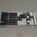 Womier Low Profile Keycaps for Mechanical Keyboard, Black Shine Through Keycaps, PBT Keyboard Key caps 60% 65% 75% 96% 100% for Cherry Gateron MX Switches, Black Backlight