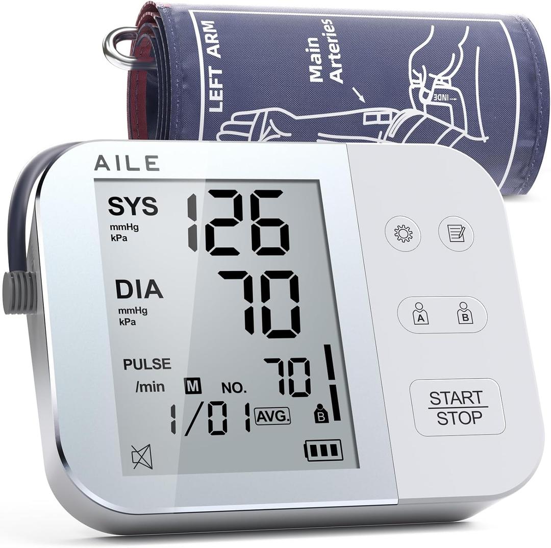 AILE Blood Pressure Monitor for Home Use, 111 Blood Pressure Machine - Blood Pressure Cuff (8.7-16.5") - Voice Broadcast - Accurate and Reliable Upper Arm BP Monitor (Medium)