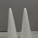 Crafjie Foam Cones for DIY Arts and Crafts (4.65 x 15.7 in, 2 Pack), White Polystyrene Christmas Tree Foam Cones Craft Supplies, for DIY Home Craft Project, Christmas Tree, Table Centerpiece