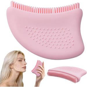 Facial Lymphatic Massage Brush - Silicone Tool to Reduce Puffiness, Drainage & Face Sculpting, Gentle Gua Sha Alternative for Skincare Routine, Easy to Clean
