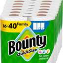 Bounty Paper Towels Quick Size, White, 16 Family Rolls = 40 Regular Rolls (Packaging May Vary)