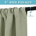 RYB HOME Cafe Blackout Curtains 24 inch Length, RV Curtains for Camper Windows, Mini Short Small Insulating Light UV Blocking Privacy Half Window Tiers, Width 42 by Length 24, Sage Green, 2 Panels