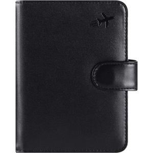Passport Holder Cover Wallet RFID Blocking Leather Card Case Travel Accessories for Women Men (#Black)