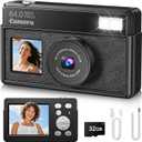 4K Digital Cameras for Photography, 64MP UHD Autofocus Compact Camera with 32GB SD Card, 2.8" Large Screen and 18X Digital Zoom, Portable Mini Video Camera, Suitable for Kids,Adult,Beginners