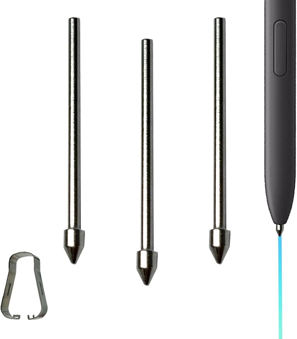 3 PCS Galaxy Tab S6 Lite Pen Metal Tips/Nibs Replacement for Samsung Galaxy Tab S6 Lite S Pen Replacement Metal Tips/Nibs, Galaxy Tab S6 Lite Stylus Pen Titanium Tips/Nibs with Tools