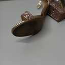 Shoe Land Women's Low Heels - 3-Inch Chunky Block Heeled Sandals with Ankle Strap | Open Toe Short Heels | Comfy Dressy Strappy Sandals for Wedding, Prom, Office, 6