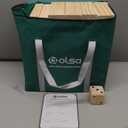 Olsa Jumbo Tumble Tower Outdoor Games 60pcs Large Blocks Stacking Lawn Yard Game for Kids Adults Family Stack to Over 5FT Giant Family Party Games for Holiday