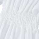 Oumbivil 7 Pcs Women Renaissance Dress Adult Pirate Costume Medieval Viking Fairy Victorian Cottagecore Corset (White, XXXL)