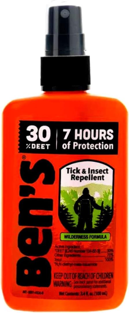 Ben's 30% DEET Mosquito, Tick and Insect Repellent, 3.4 Ounce Pump (3.4 Fl Oz (Pack of 1))