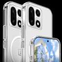 for OnePlus 15 Case Clear Compatible with MagSafe, Slim Fit Magnetic Rugged Bumper Cover Shockproof (Clear)