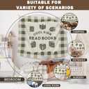 XLDLIOO Cool Kids Read Books Wall Tapestry, Vintage Classroom Wall Tapestry Hanging, Green Buffalo Checkered Tapestries Decor Art for Kids Reading Room Corner Nook Library Classroom, 50x60in