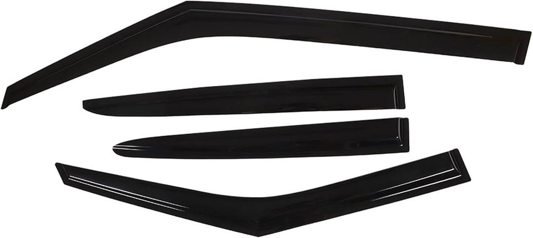 WFLNHB Outside 4 Pieces Black Window Visors Shade Sun Rain Wind Guards Cover Acrylic Replacement for Hyundai Veloster 2011 2012 2013 2014 2015 2016 2017